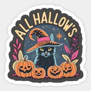 All Hallow's Cat 2 Sticker